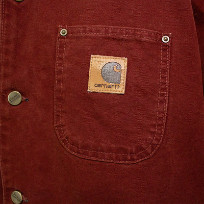 Carhartt, 2000s Blanket Lined Chore Barn Coat Jacket C02 Clay Red.