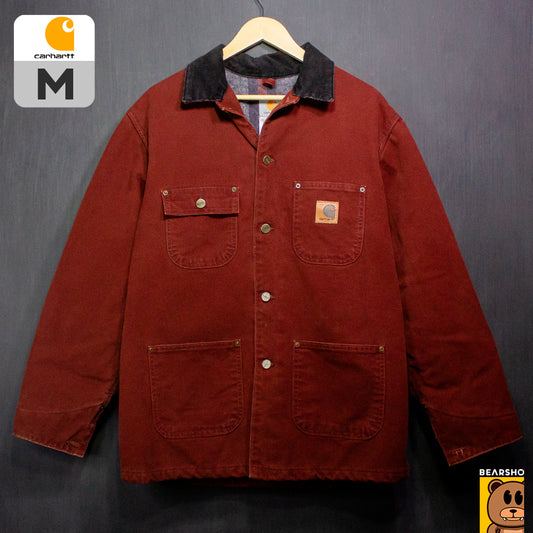 Carhartt, 2000s Blanket Lined Chore Barn Coat Jacket C02 Clay Red.