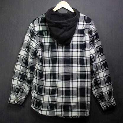 Wrangler, Flannel Hooded Shirt Jacket.