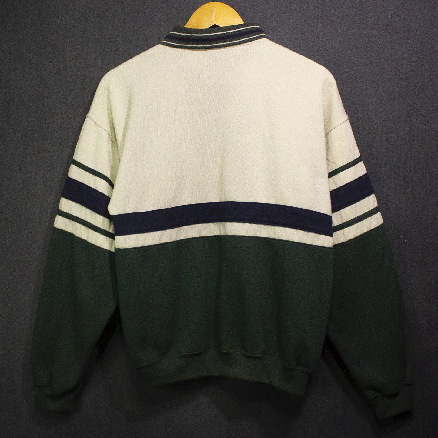 Puritan, Vintage Long Sleeve Polo Shirt.