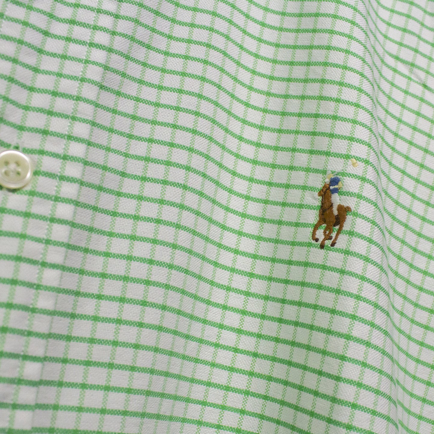 Ralph Lauren, Camisa de vestir rayas verdes.