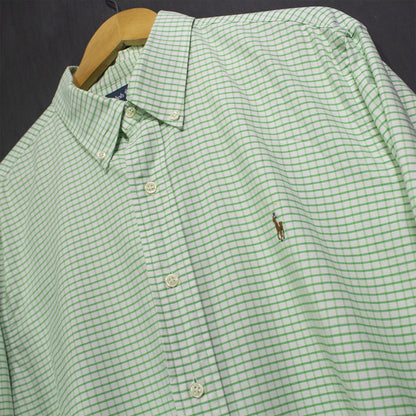 Ralph Lauren, Camisa de vestir rayas verdes.