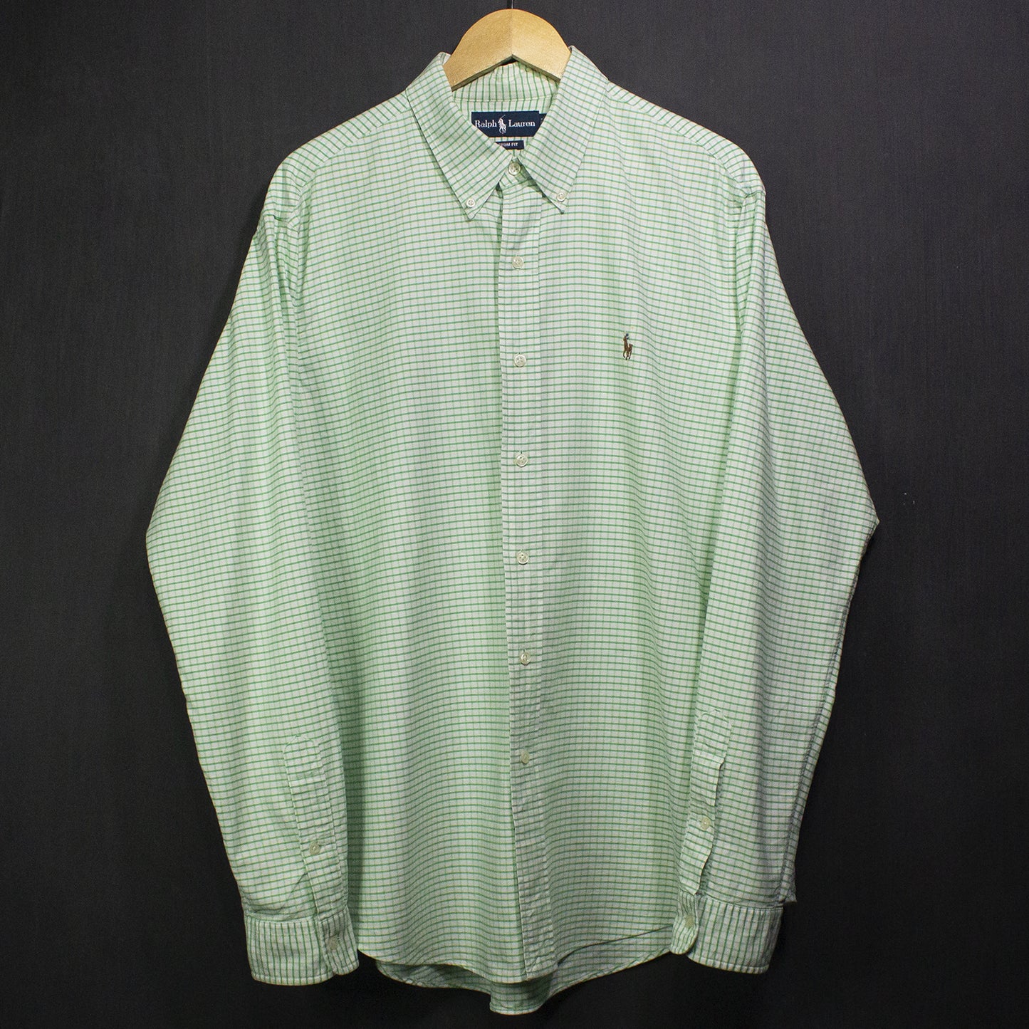 Ralph Lauren, Camisa de vestir rayas verdes.